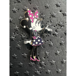 Minnie Mouse With Pink Polka Dot Bow Paris Fashion Glamour Disney Pin